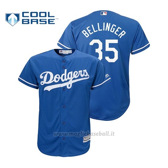 Maglia Baseball Bambino Los Angeles Dodgers Cody Bellinger Cool Base Official Alternato Royal